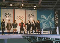 Cara Jones on Olympic Medal podium